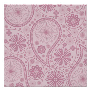 Poster Motif Pink paisley