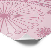 Poster Motif Pink paisley (Coin)