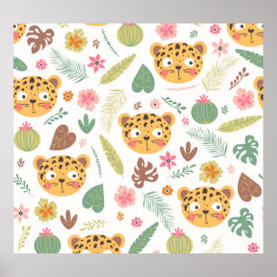 Poster Motif Plante de Leopard Head Tropical
