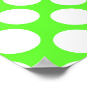 Poster Motif Pois blanc vert citron moderne (Coin)