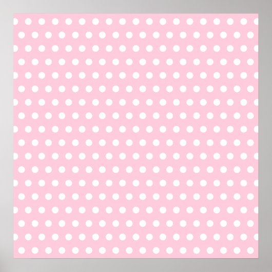 Poster Motif Pois rose et blanc. (Devant)
