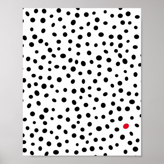 Poster Motif Polka Abstrait (Devant)