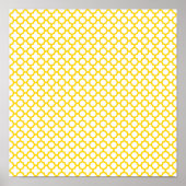 Poster Motif Quatrefoil jaune (Devant)