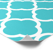 Poster Motif Quatrefoil turquoise (Coin)