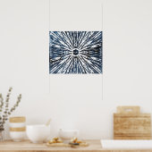 Poster Motif radial Indigo Ink (Cuisine)