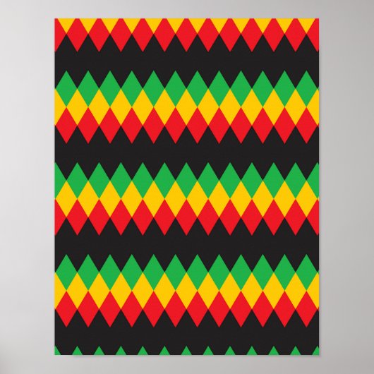 Poster Motif Rasta Diamond (Devant)