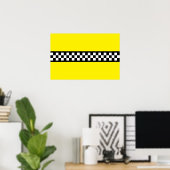 Poster Motif rayure Taxi Check (Bureau à domicile)