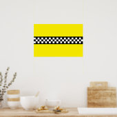Poster Motif rayure Taxi Check (Cuisine)