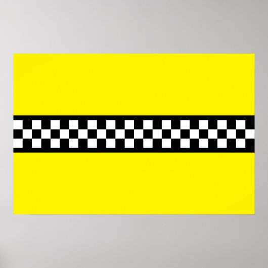 Poster Motif rayure Taxi Check (Devant)
