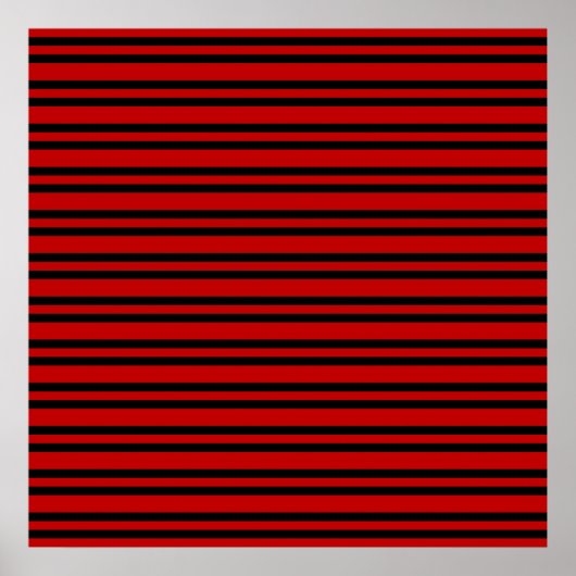 Poster Motif Rayures Rouge Noir (Devant)