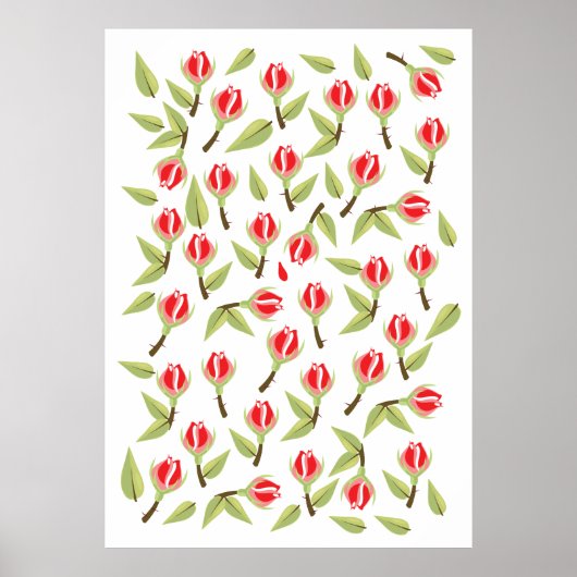 Poster Motif Red Rose (Devant)