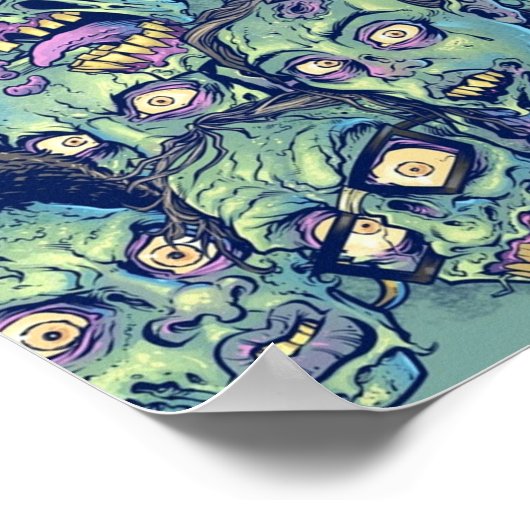 Poster Motif répétable Zombie (Coin)