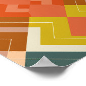 Poster Motif rétro géométrique (Coin)