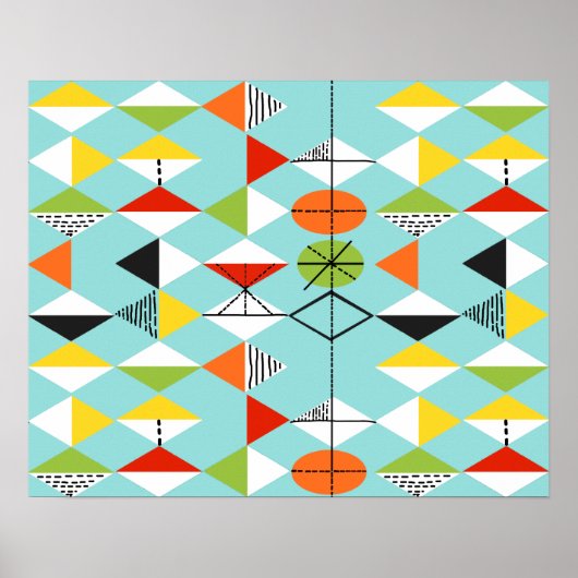 Poster Motif Retro Harlequin (Devant)