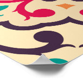Poster Motif rétro : papier peint, design textile (Coin)