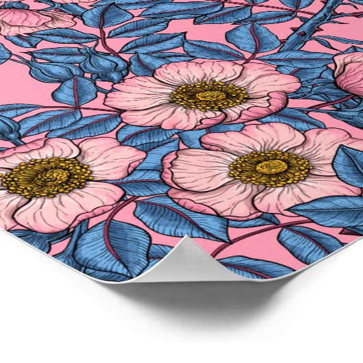 Poster Motif rose de chien (Coin)