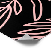 Poster Motif rose Gold Botanical Doodle (Coin)