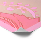 Poster Motif rose Paisley (Coin)