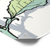 Poster Motif rose transparent (Coin)