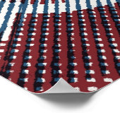 Poster Motif rouge Abstrait géométrique (Coin)