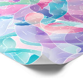 Poster Motif ruban abstrait pastel (Coin)