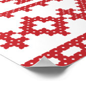 Poster Motif russe de la croix des Roosters rouges (Coin)