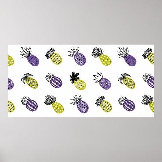 Poster Motif sans ananas (Devant)