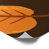 Poster Motif sans charme décoré de feuilles d'automne, po (Coin)