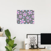 Poster Motif sans couture (Bureau à domicile)
