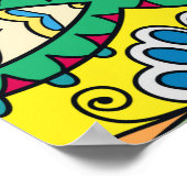 Poster Motif sans couture abstrait dessiné à la main. Déc (Coin)