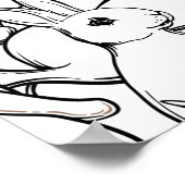 Poster Motif sans couture, arrière - plan avec des lapins (Coin)