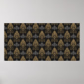 Poster motif sans couture Arrière - plan dans le style ar (Devant)