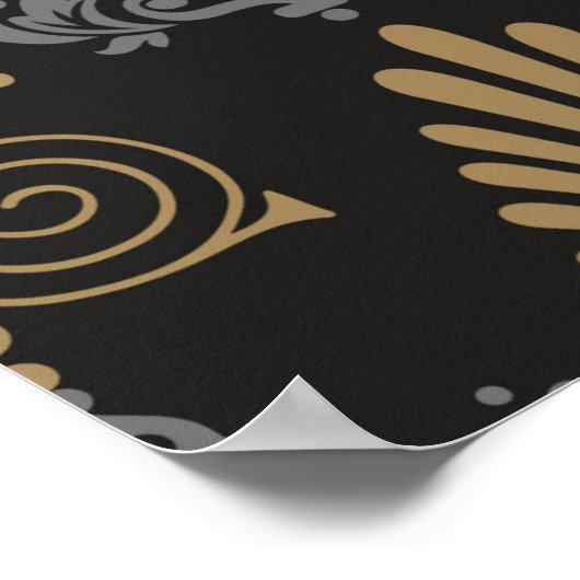 Poster motif sans couture Arrière - plan dans le style ar (Coin)