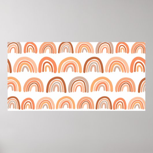 Poster Motif sans couture avec arc-en-ciel. Texture dessi (Devant)