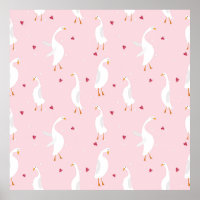 Motif sans couture avec canard mignon avec coeur s