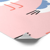 Poster Motif sans couture avec de mignons mouettes (Coin)