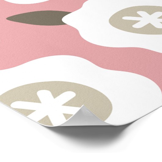 Poster Motif sans couture avec des fleurs mignonnes sur l (Coin)