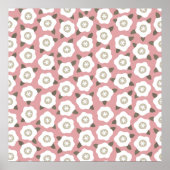 Poster Motif sans couture avec des fleurs mignonnes sur l (Devant)