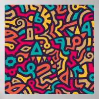 Motif sans couture avec des formes courbes de graf