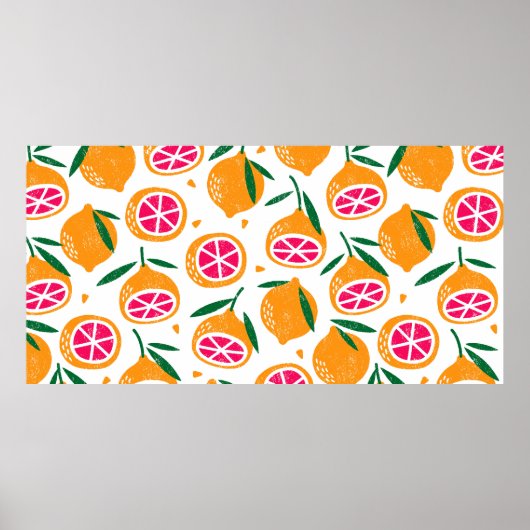 Poster Motif sans couture avec des fruits. Timbre texturé (Devant)