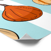 Poster Motif sans couture avec des squashe à main différe (Coin)