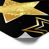 Poster Motif sans couture avec étoiles d'or (Coin)