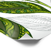 Poster Motif sans couture avec Feuilles de thé vert (Coin)
