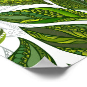 Poster Motif sans couture avec Feuilles de thé vert (Coin)