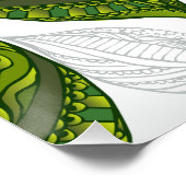 Poster Motif sans couture avec Feuilles de thé vert (Coin)