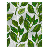 Motif sans couture avec Feuilles de thé vert