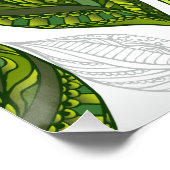 Poster Motif sans couture avec Feuilles de thé vert (Coin)
