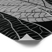Poster Motif sans couture avec feuilles. Monochrom à main (Coin)