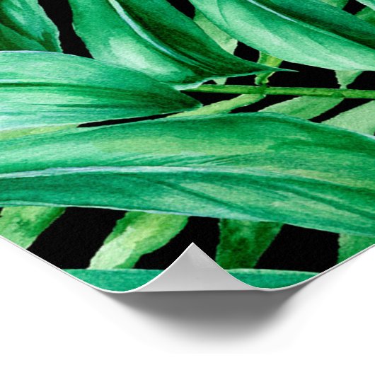 Poster Motif sans couture avec feuilles tropicaux sur un (Coin)