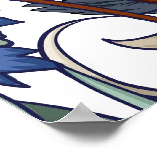 Poster Motif sans couture avec fleurs dans le style art d (Coin)